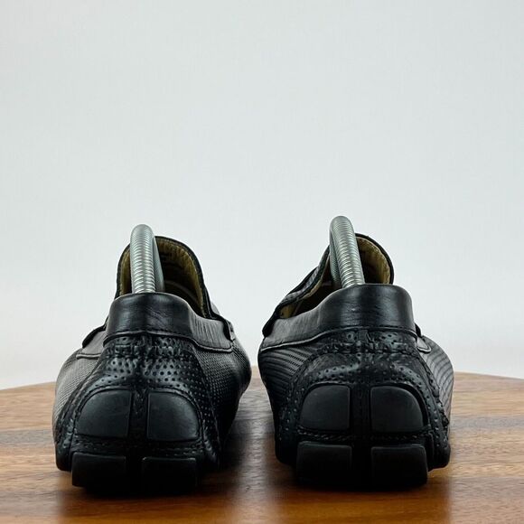 Mens Mercanti‎ Fiorentini 3601 Black Leather Perforated Loafers Shoes Size 11 M